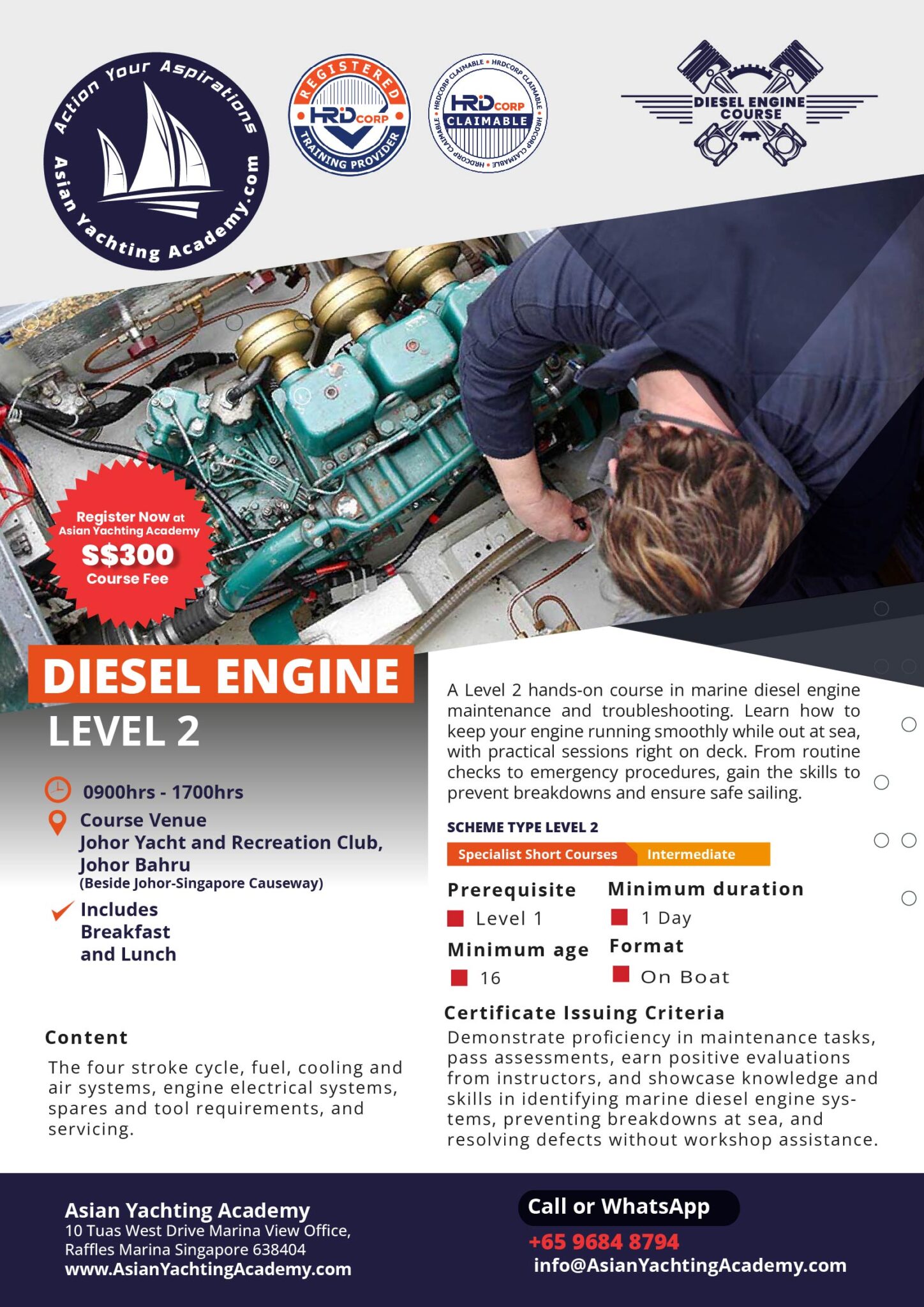 Diesel Engine Course Level 1 - Asian Yachting Academy